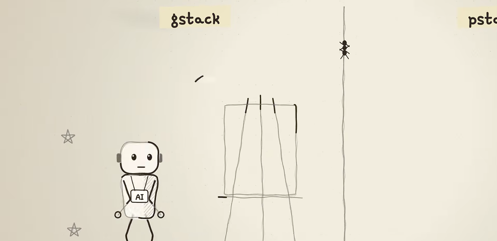 pstack README 첫 문장. "i'm not a president or ceo, but i've worked with millions of lines of code"